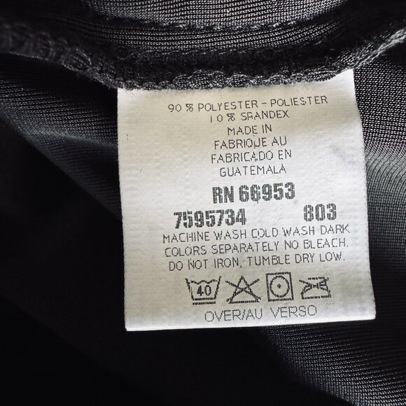 Vtg Joan Leslie Petite Pant Velour Pull On Comfort Black Straight Leg High Rise - Picture 8 of 11